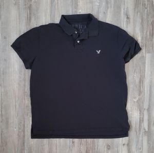 American Eagle black polo